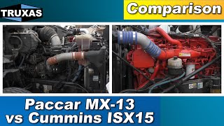 Comparison Paccar MX13 vs Cummins ISX15 201417 Models [upl. by Sholom]