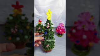 DIY Pompoms for fuzzy wire Christmas Tree fuzzywire pipecleanercrafts handmade pompoms tutorial [upl. by Enohpets]