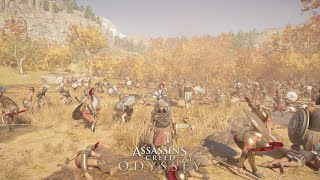 AC ODYSSEY SPARTAN VS ATHENIAN ARMY MASSIVE BATTLE [upl. by Samuel]