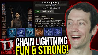 Diablo 4  T8 Hordes  Chain Lightning Sorc Guide [upl. by Aiseneg]