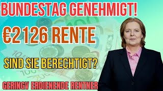 Bundestags Pension von €2126 Überprüfen Sie ob Sie ein Geringverdiener sind [upl. by Lednahs]