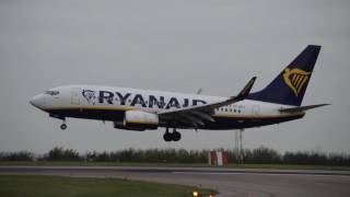 Ryanair  73773S  EISEV  Takeoff amp Touch amp Go Circuit Training  East Midlands Airport  HD [upl. by Stinky]