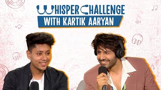 Kartik Aaryan plays Whisper Challenge  Dhamaka  Gaurav [upl. by Ibbie]