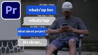 How To Create a Text Message Bubble in Premiere Pro CC  EASY  Tutorial [upl. by Jory]