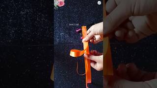 How To Make Ribbon FlowerBeautiful Plastic Ribbon Flowershortsyoutubeshortscraftideasideas [upl. by Hu]