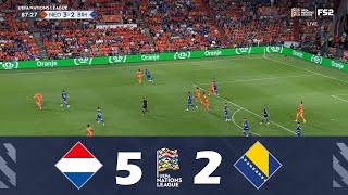 Nederland versus Bosnië amp Herzegovina 52  UEFA Nations League 2425  wedstrijd Hoogtepunt [upl. by Ijok663]