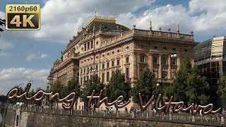 Prague along the Vltava  Czech Republic 4K Travel Channel [upl. by Glenda]