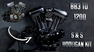 Sportster Hardtail Bobber Build Part 2 Electrical and Mechanical 883 to 1200 S amp S Hooligan Kit [upl. by Blane]