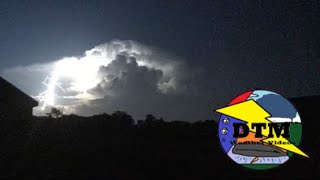 Cumulonimbus with Marvelous POSITIVE LIGHTNING STRIKES September 26th 2018 Midlothian Texas [upl. by Libys]