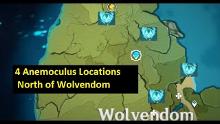 Genshin Impact  4 Anemoculus Locations North of Wolvendom  Tips amp Guides [upl. by Lisette116]