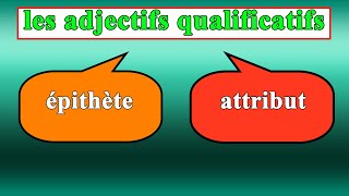 ladjectif qualificatif épithète et attribut شرح بالعربية [upl. by Amato]