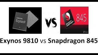 Samsung exynos 9810 Vs Qualcomm Snapdragon 845 processor Comparision [upl. by Ibor]