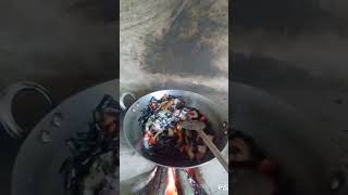 आलू बरबटी की सब्जी चूल्हे पर cooking food shortsvideo Mshortsvideo [upl. by Aihtak]