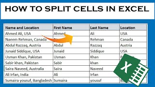 How to Split Cells in Excel  How to split one column into multiple columns in Excel [upl. by Tiduj]