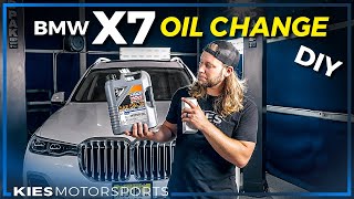 How to change the oil in a BMW X7 40i G07 and how to reset the oil light [upl. by Aihsenek]