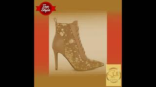 Womens Abstract Pattern LaceUp Ankle Boots at Shell Design Boutique ankleboots highheelboots [upl. by Yrahcaz]