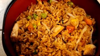 Blackstone chicken fried rice Its like having a hibachi grill at home [upl. by Ossy]