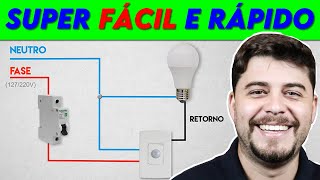 Como Instalar Sensor de Presença em 3 Minutos [upl. by Nitsirk]