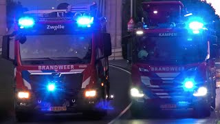 Middelbrand op de Drapenierlaan in Zwolle  Bullhorn P1 TS 041630  HW 041450 Kampen met spoed [upl. by Fabiola657]