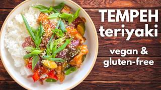 Sheet Pan Tempeh Teriyaki Bowl Vegan Tempeh Recipe [upl. by Almita]