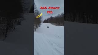 2021 Assault 850 shorts snowmobile polaris mbrp michigan snowmobiling [upl. by Lombardy]