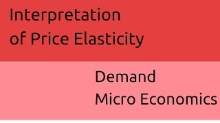 Interpretation of Numeric Value on Price Elasticity  Demand Micro Economics  CA CPT  CS amp CMA [upl. by Aerdnwahs]