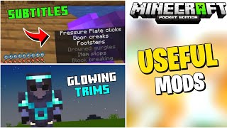 Top 5 Best Useful Mods For Minecraft Pocket Edition  Best Mods MCPE 120 [upl. by Pheni]