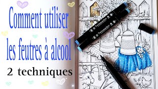 Comment utiliser des feutres à alcool Coloriage adulte [upl. by Aihsia504]