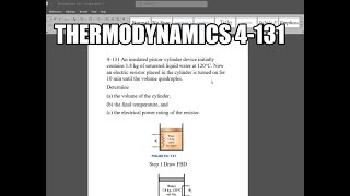 Thermodynamics 4131 An insulated piston–cylinder device initially contains 18 kg of saturated [upl. by Millisent]