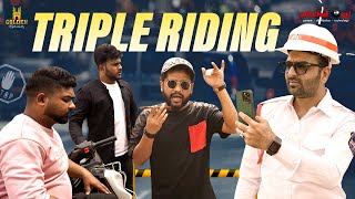 Triple Riding  Best Hyderabadi Comedy  Hindi comedy 2024  Abdul Razzak  Golden hyderabadiz [upl. by Pulchi]