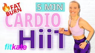 5 MIN FULL BODY CARDIO HIIT FOR FAT BURN 🔥 NO EXCUSES NO REPEAT NO REST  TOTAL BOOST METABOLISM🔥 [upl. by Nirehtak]