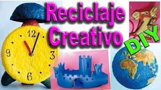 Ejemplos de Reciclaje Creativo Manualidades con Material Reciclado [upl. by Luz424]