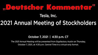 GER Tesla Inc 2021 Annual Meeting of Stockholders LIVE [upl. by Anuahsat901]