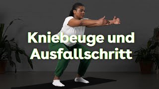 Kniebeuge amp Ausfallschritt  Richtige Ausführung für Squats amp Lunges  BauchBeinePo Training  AOK [upl. by Nitnelav]