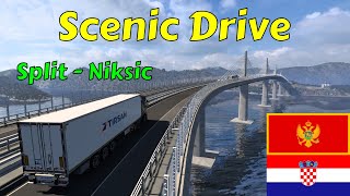 ETS 2  Scenic drive from Split to Niksic  West Balkan DLC [upl. by Allenod]