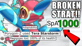 ADAPTABILITY TERA STARSTORM PORYGONZ IS OVERPOWERED POKEMON SCARLET AND VIOLET  POKEMON SHOWDOWN [upl. by Olegnad39]