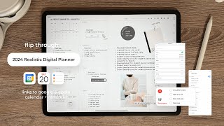 2024 Realistic Digital Planner with Apple Google and Reminder Integration features  iPad Planning [upl. by Perri]