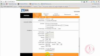 Configuration du modem ZTE ZXV10 W300 [upl. by Ycniuq]