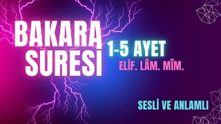 BAKARA SURESİ 15 SESLİ VE ANLAMLI ELİFLAMMİM bakarasuresi [upl. by Winifred771]