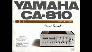 YAMAHA CA810 INTEGRATED AMPLIFIER OWNER USER OPERATION INSTRUCTION MANUAL 4K [upl. by Shakespeare]