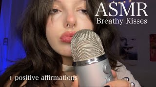 🌙 Anxiety Cure ASMR  Breathy Kisses Positive Affirmations Anticipatory Whispers Mouth Sounds [upl. by Nakah]