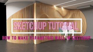 Sketchup tutorial Parametric wall in sketchup [upl. by Ysnap813]