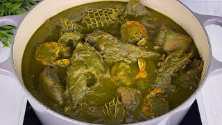 HOW TO MAKE TRADITIONAL EDO BLACK SOUP  SOUP FOR LONG LIFE [upl. by Eniarrol237]