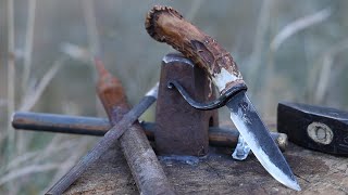 Making a Knife from an Old File  Backyard Blacksmithing [upl. by Eelarak961]