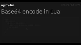 Base64 encode in Lua [upl. by Hsaka129]