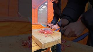 Dağda Adana kebap  Adana kebab on the mountain kamp bushcraft steak kebab camping mountains [upl. by Robers]