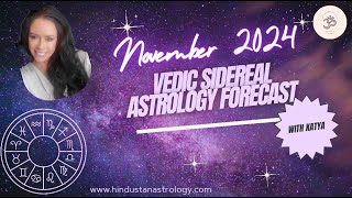 November 2024 Vedic Sidereal Astrology Forecast with Katya [upl. by Keisling664]