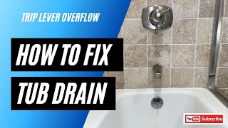 How To Adjust Bath Tub Drain  Trip Lever Drain [upl. by Stephenie836]