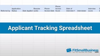 Applicant Tracking Spreadsheet  Template 2022 [upl. by Beverie]