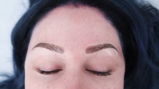 Microbladed Eyebrows TechniqueFollow Up  KristenLeanneStyle [upl. by Ateuqahs]